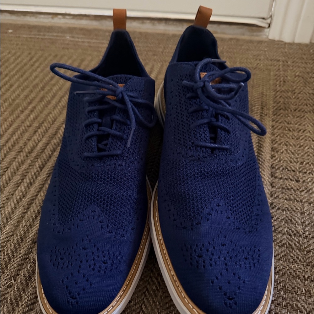 Men's Blue Knit Oxford Shoes - Cole Haan